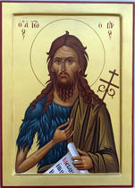 Saint John the Baptist  Acrylic & Gold leaf on wood